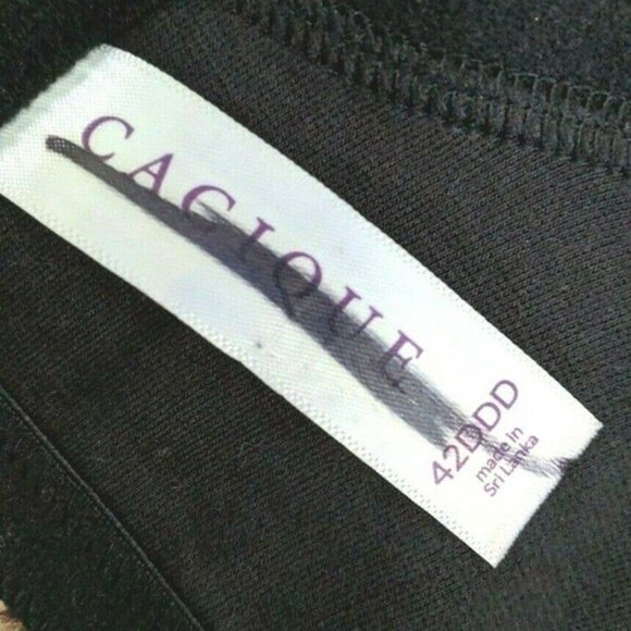 Lane Bryant Cacique Womens Bra Full Coverage Cotton Blend Size 42DDD Black - Picture 3 of 6